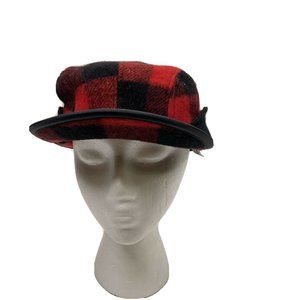 Vintage Mens Wool Plaid Hat